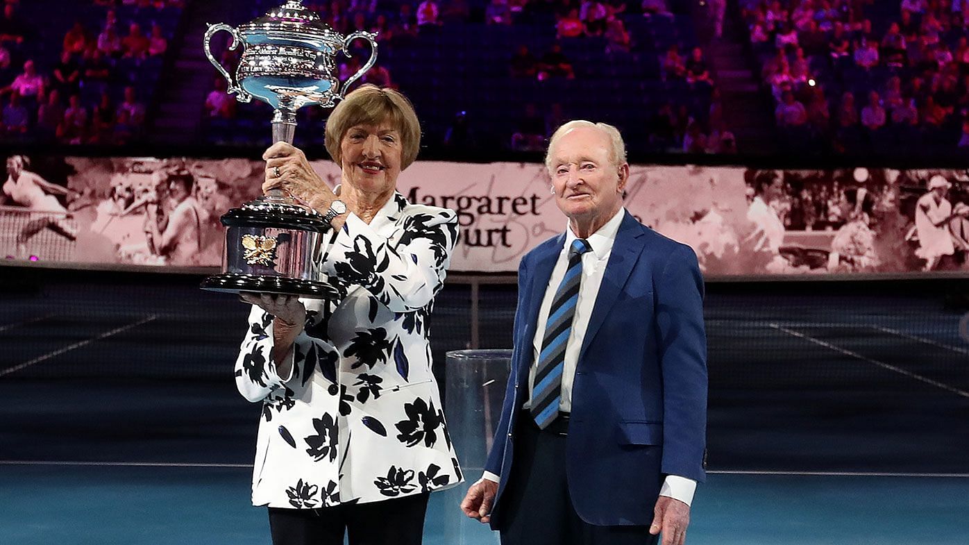 Margaret Court and Rod Laver are honored at the 2020 Australian Open